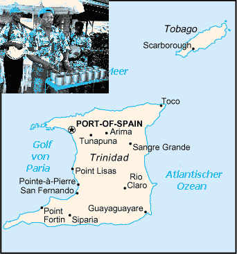 Karte Trinidad Und Tobago